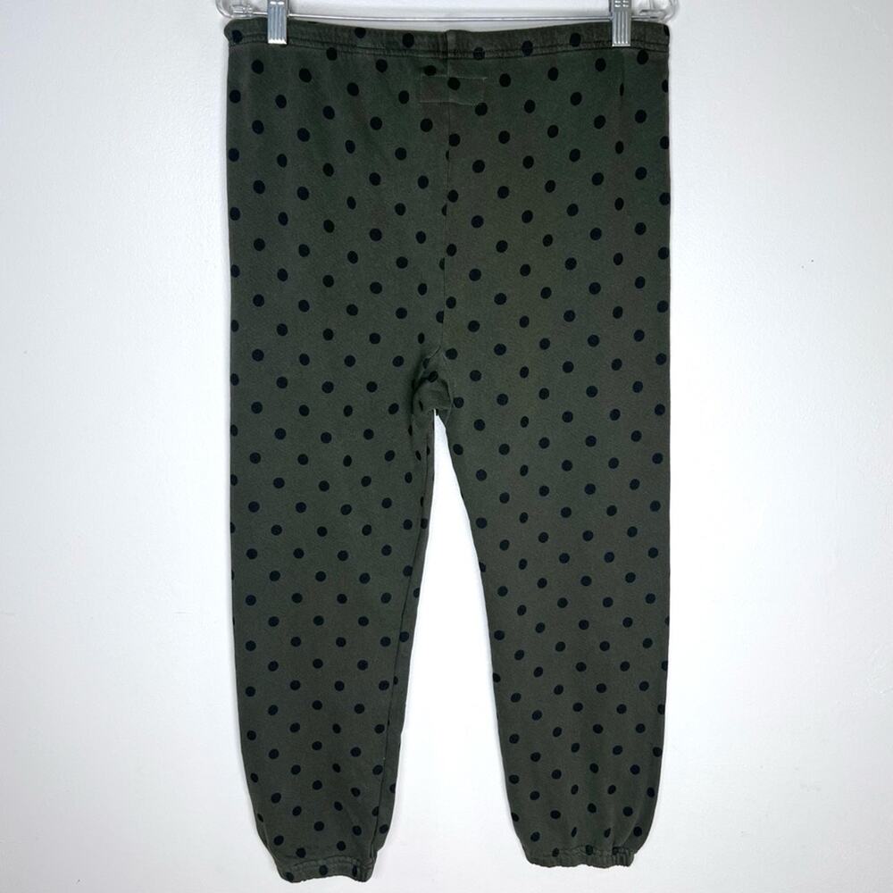 New The Great. Stadium Polka Dot  Sweatpants Army Green Pants Sz 2 (M) - Picture 4 of 6